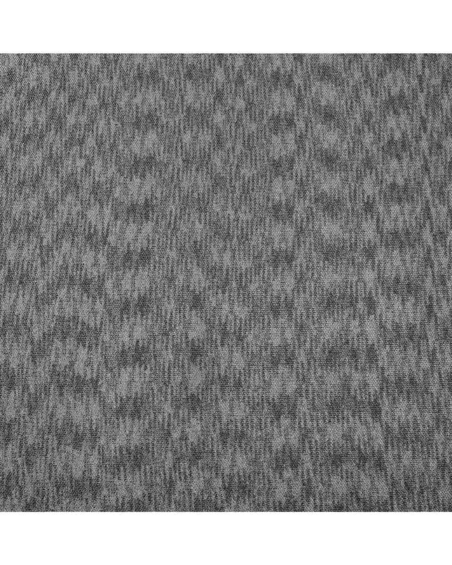 Steel Grey & Silver Ombre Textured Weave Synthetic Brocade Fabric, 140 Cms Width, Turkey-D25266