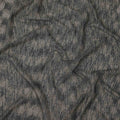 Black and Gold Textured Design Synthetic Brocade Fabric, 140 Cms, Turkey-D25265