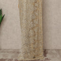 Champagne Gold Premium French Metallic Chantilly Saree Lace With Stonework 5.5 Mtrs 110 Cms Width France-D27781