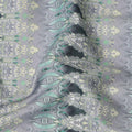 Slate Grey Paisley Striped Printed Cotton Satin Fabric Smooth Finish Premium Apparel Textile 110 Cms India Origin-D27523 - Regal Fabrics
