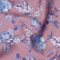 Dusty Rose Floral Printed Cotton Satin Fabric Soft Smooth Lustrous Apparel Craft Textile 110 Cms Wide India Origin-D27514 - Regal Fabrics