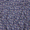 Navy Blue Multicolor Floral Print Cotton Lawn Fabric 110 Cms Width Japan-D24977