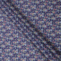 Navy Blue Multicolor Floral Print Cotton Lawn Fabric 110 Cms Width Japan-D24977