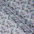 Lavender Floral Printed Cotton Satin Fabric Soft Smooth Lustrous Apparel Textile 110 Cms Wide India Origin-D27517 - Regal Fabrics