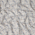Grey Beige Geometric Abstract Printed Blended Linen Fabric Soft Breathable Lightweight Linen Blend Cloth for Apparel Sewing Craft Dressmaking Material 150 Cms Width Premium Quality Indian Origin Fabric-D28481 - Regal Fabrics