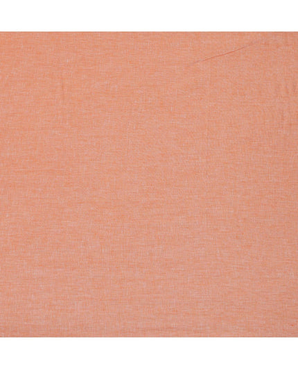 قماش كتان نقي فاخر بلون الخوخ، تصميم سادة، 60 ليا، عرض 150 سم، الهند - D25551