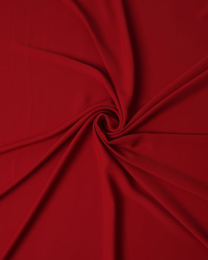 Deep Crimson Stretchable Crepe Fabric 150cm
