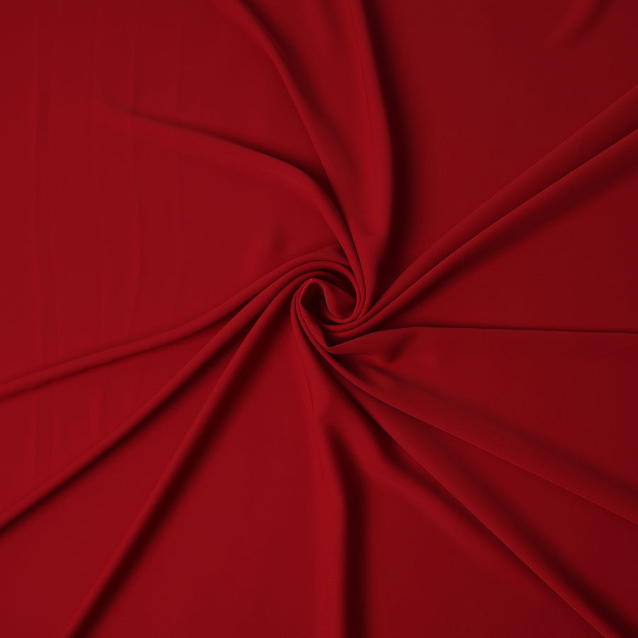 Deep Crimson Stretchable Crepe Fabric 150cm