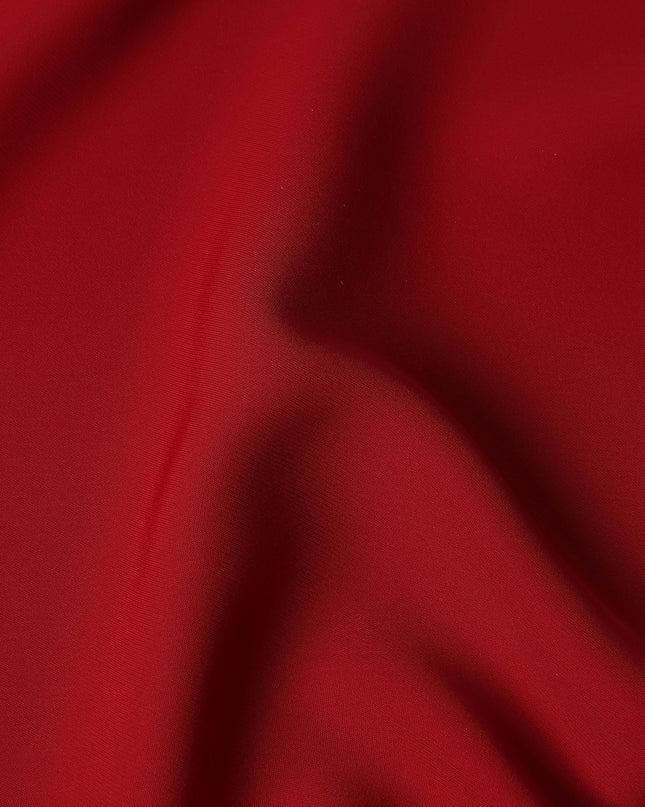 Deep Crimson Stretchable Crepe Fabric 150cm