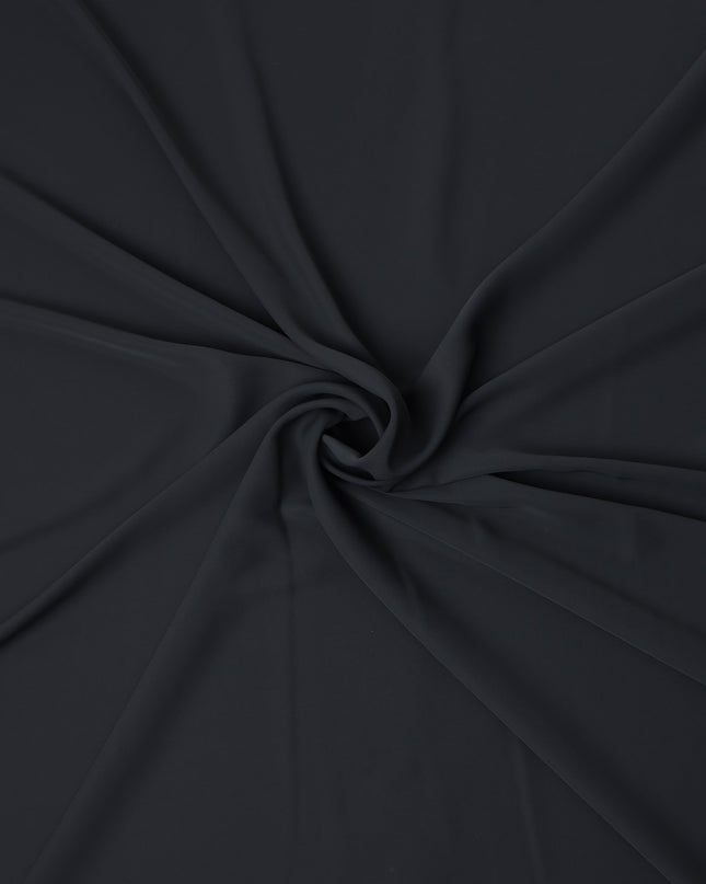 Deep Black Stretchable Crepe Fabric 150cm Indonesia
