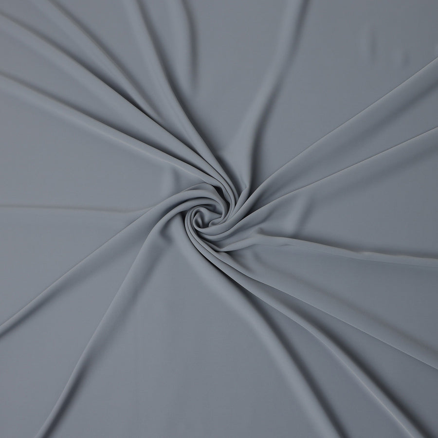 Steel Grey Stretchable Crepe Fabric 150cm Indonesia