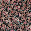 Black Bouquet Floral Printed Viscose Crepe 110cm