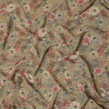 Green Bouquet Floral Printed Viscose Crepe 110cm