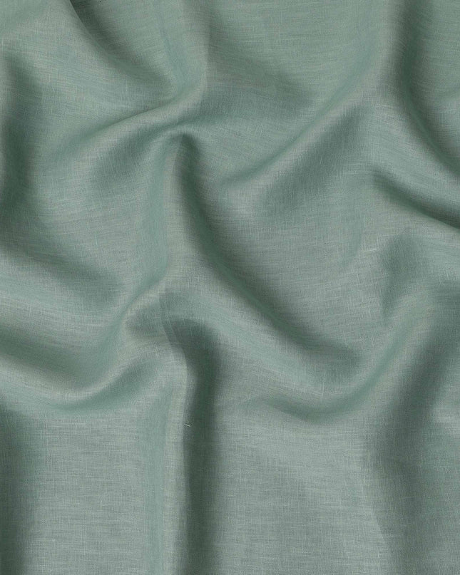 Sage Green Solid Plain Pure Linen Fabric Soft Breathable Lightweight Natural Linen Cloth for Apparel Sewing Craft Dressmaking Material 150 Cms Width Premium Quality Indian Origin Linen Fabric-D28469