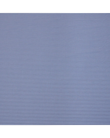 Sky Blue and Navy Striped Italian 100% Cotton Shirting Fabric, 150 Cms, Italy-D24938