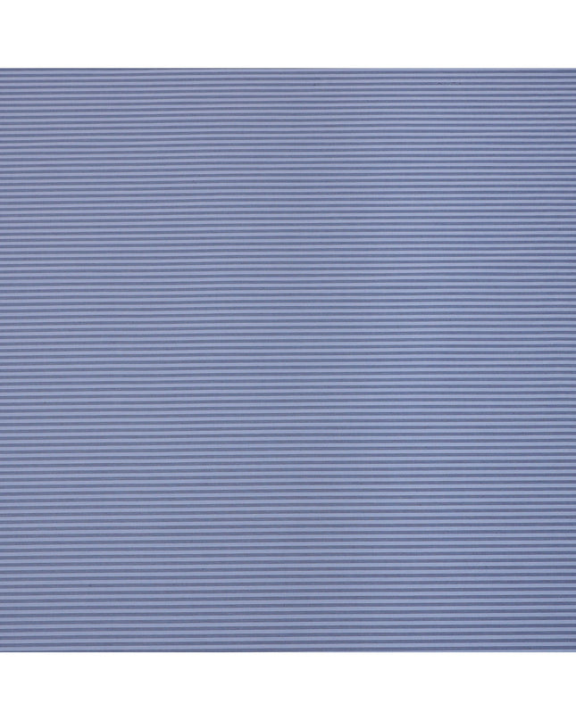 Sky Blue and Navy Striped Italian 100% Cotton Shirting Fabric, 150 Cms, Italy-D24938