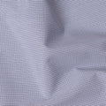White and Navy Micro Check Italian 100% Cotton Shirting Fabric, 150 Cms, Italy-D24939