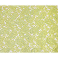 Lime Green synthetic Brocade Fabric with tonal paisley jacquard and sequin highlights, 140 Cms Width, Turkey-D25278