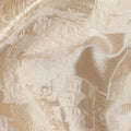 Champagne Beige synthetic Brocade Fabric with tonal abstract block jacquard, 140 Cms Width, Turkey-D25279