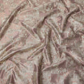 Dusty Rose synthetic Brocade Fabric with silver abstract block jacquard, 140 Cms Width, Turkey-D25283
