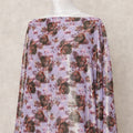 Lilac Rose Printed Somali Cotton Voile Dirac Fabric, 3.5 Mtrs, Width 140 Cms, Made in India-D24502