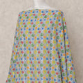 Grey Multicolor Polka Dot Somali Cotton Voile Dirac Fabric, 3.5 Mtrs, Width 140 Cms, Made in India-D24518