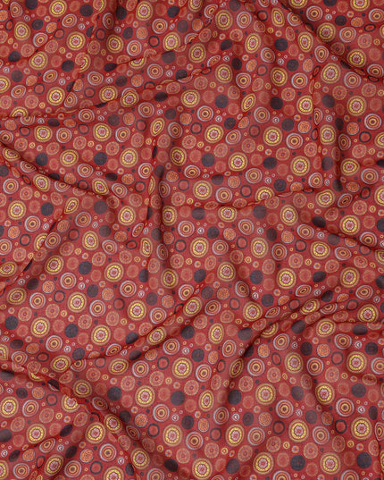 Burgundy Dark Red Dot Cotton Voile Fabric 110cm