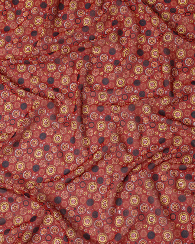Burgundy Dark Red Dot Cotton Voile Fabric 110cm