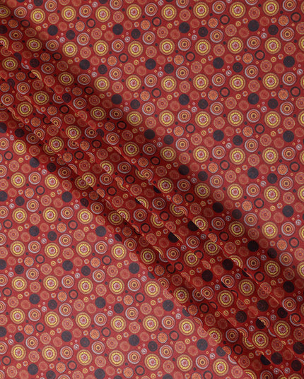 Burgundy Dark Red Dot Cotton Voile Fabric 110cm