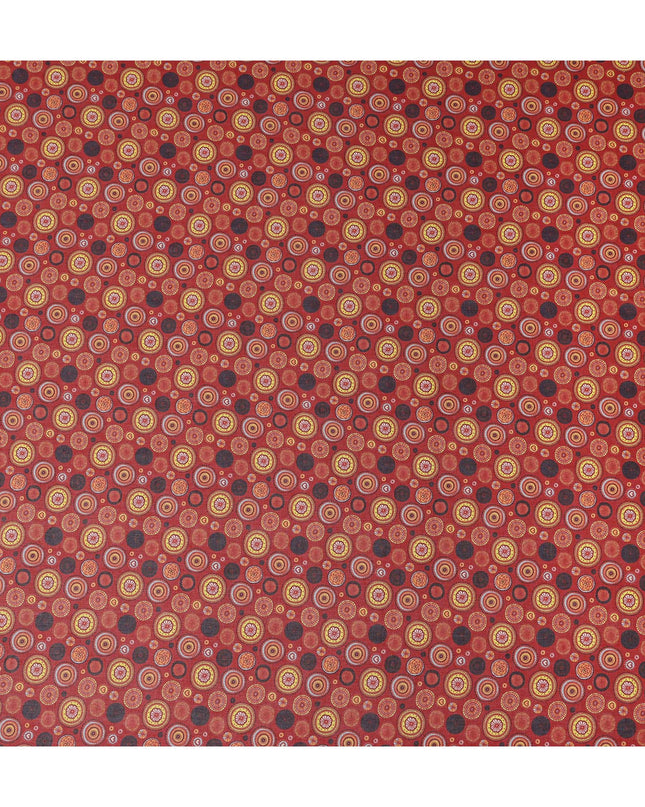 Burgundy Dark Red Dot Cotton Voile Fabric 110cm