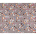 Warm Taupe Brown Floral Cotton Voile Fabric 110cm