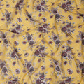 Bright Sunshine Yellow Floral Cotton Voile Fabric 110cm