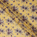 Bright Sunshine Yellow Floral Cotton Voile Fabric 110cm
