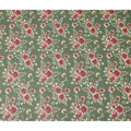 Olive Sage Green Floral Cotton Voile Fabric 110cm