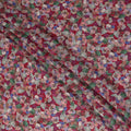 Red Floral Viscose Crepe Fabric 110cm
