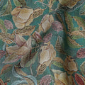 Green Floral Viscose Crepe Fabric 110cm