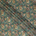 Green Floral Viscose Crepe Fabric 110cm