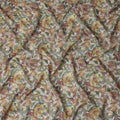 Beige Floral Viscose Crepe Fabric 110cm