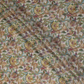Beige Floral Viscose Crepe Fabric 110cm