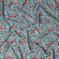 Green Floral Viscose Crepe Fabric 110cm