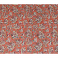 Orange Floral Viscose Crepe Fabric 110cm