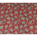 Red Floral Viscose Crepe Fabric 110cm