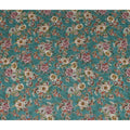 Green Floral Viscose Crepe Fabric 110cm