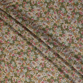 Green Floral Viscose Crepe Fabric 110cm