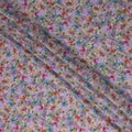 Purple Floral Viscose Crepe Fabric 110cm