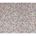 White Floral Viscose Crepe Fabric 110cm