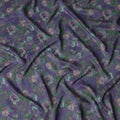 Purple Floral Viscose Crepe Fabric 110cm