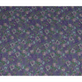 Purple Floral Viscose Crepe Fabric 110cm