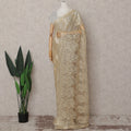 Antique Gold French Chantilly Lace Saree