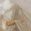 Antique Gold French Chantilly Lace Saree
